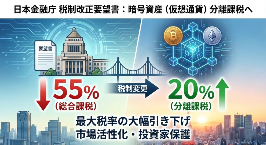 2026年仮想通貨分離課税の税制改正大綱