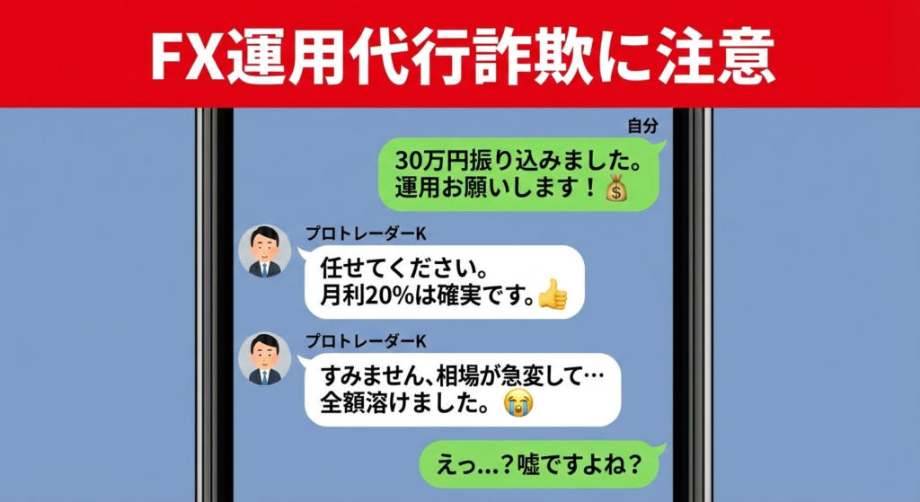 FX運用代行詐欺プロトレーダー30万円溶かされた