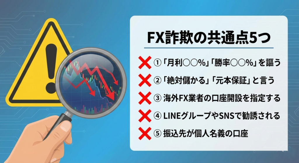 FX詐欺の共通点5つのチェックリスト