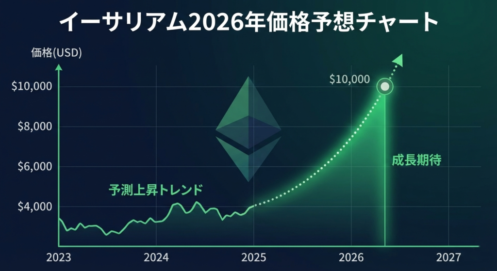 イーサリアム2026年の価格予想チャート