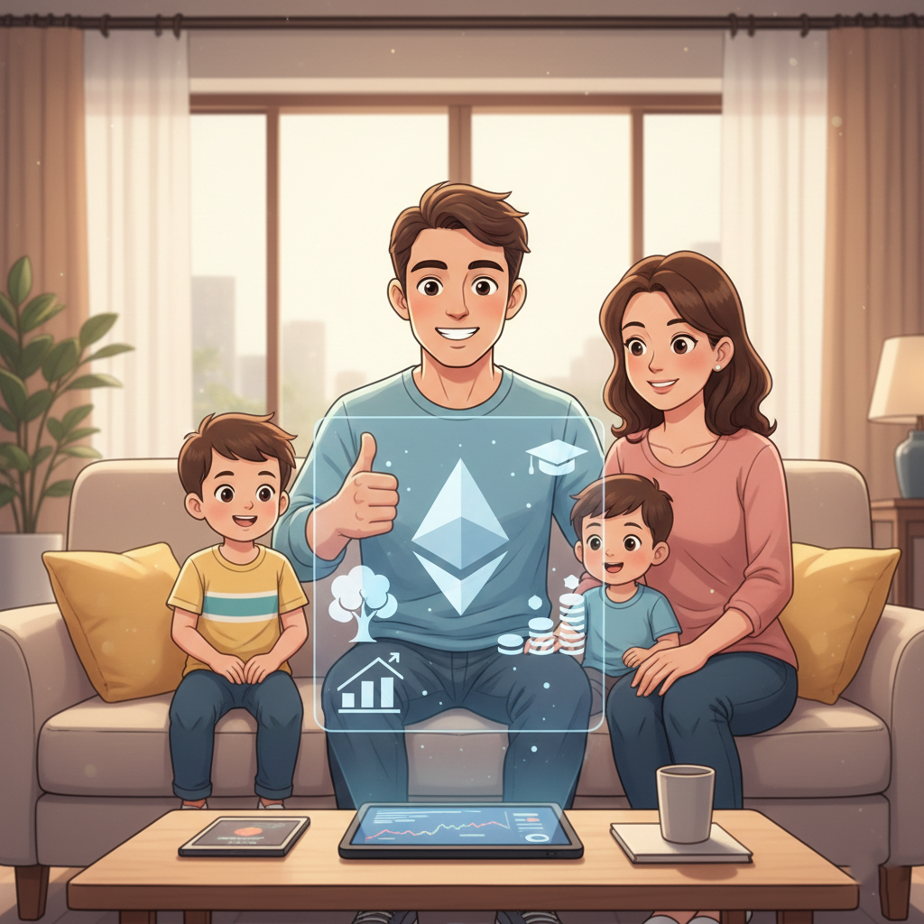 イーサリアム投資で家族の未来を守るパパ