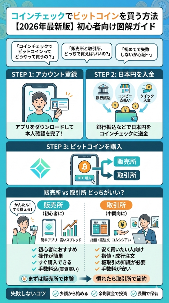 コインチェックでビットコインの購入方法